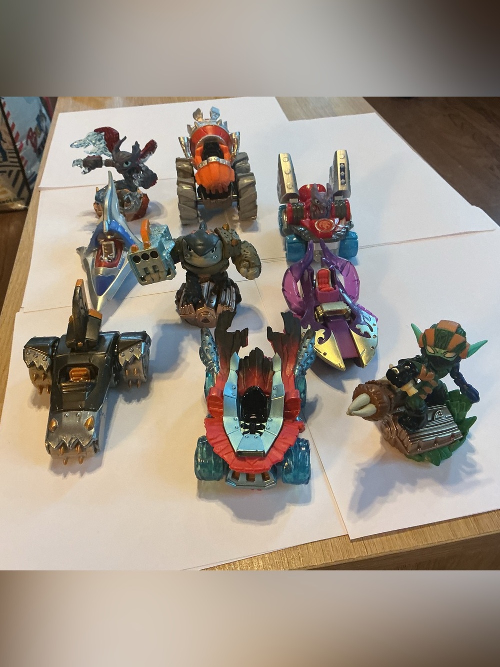 Set of Nine Skylanders SuperChargers game figures